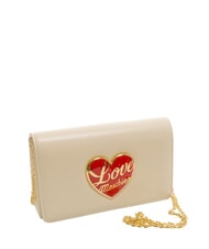 LOVE MOSCHINO LOVE HEART  Pochette a tracolla avorio - Borse Donna - 2