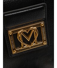 LOVE MOSCHINO LOCKED IN GOLD Borsa a spalla, con tracolla Nero - Borse Donna - 3
