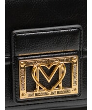 LOVE MOSCHINO LOCKED IN GOLD  Zaino Donna Nero - Borse Donna - 3