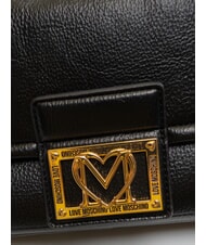 LOVE MOSCHINO LOCKED IN GOLD  Borsa a spalla, con tracolla Nero - Borse Donna - 4