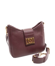 LOVE MOSCHINO LOCKED IN GOLD Borsa a spalla, con tracolla vino - Borse Donna - 2
