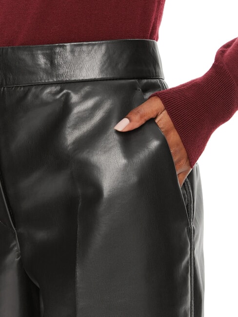 CK Pantaloni a vita alta con gamba larga ck black - Pantaloni Donna