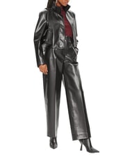 CALVIN KLEIN CK Pantaloni a vita alta con gamba larga ck black - Pantaloni Donna - 5