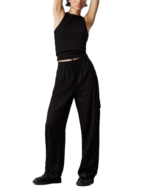 CK JEANS Pantalone morbido in viscosa ck black - Pantaloni Donna
