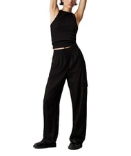 CALVIN KLEIN CK JEANS Pantalone morbido in viscosa ck black - Pantaloni Donna - 4