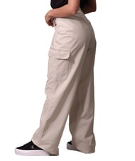 CALVIN KLEIN CK JEANS Pantaloni cargo brushed in cotone pelican - Pantaloni Donna - 2