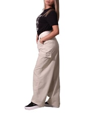 CALVIN KLEIN CK JEANS Pantaloni cargo brushed in cotone pelican - Pantaloni Donna - 3