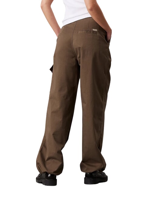 CK JEANS Pantaloni cargo brushed in cotone tarmac - Pantaloni Donna