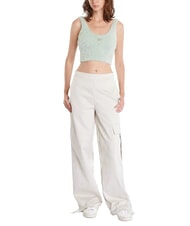 CALVIN KLEIN CK JEANS Pantaloni cargo a vita bassa eggshell - Pantaloni Donna - 4