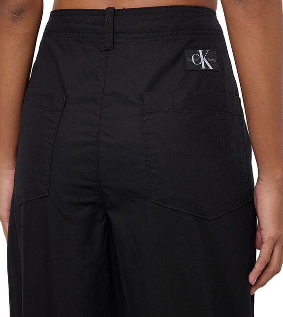 CK JEANS Pantaloni chino larghi gamba dritta ck black - Pantaloni Donna