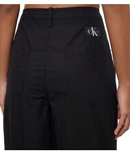 CALVIN KLEIN CK JEANS Pantaloni chino larghi gamba dritta ck black - Pantaloni Donna - 3
