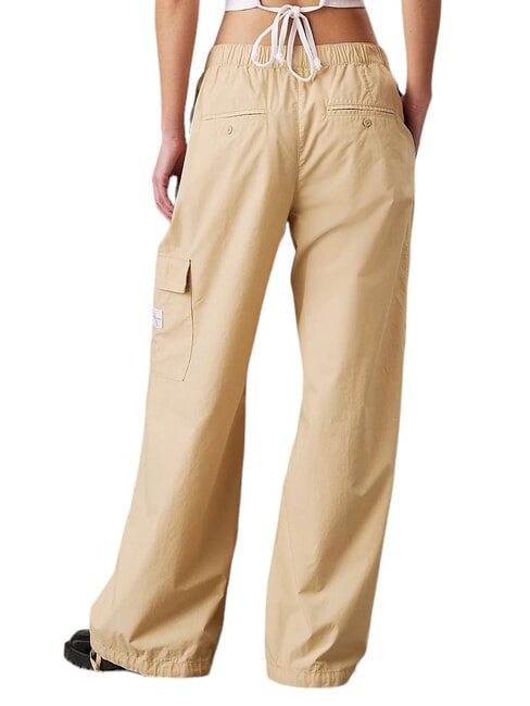 CK JEANS Pantaloni cargo in cotone pale khaki - Pantaloni Donna
