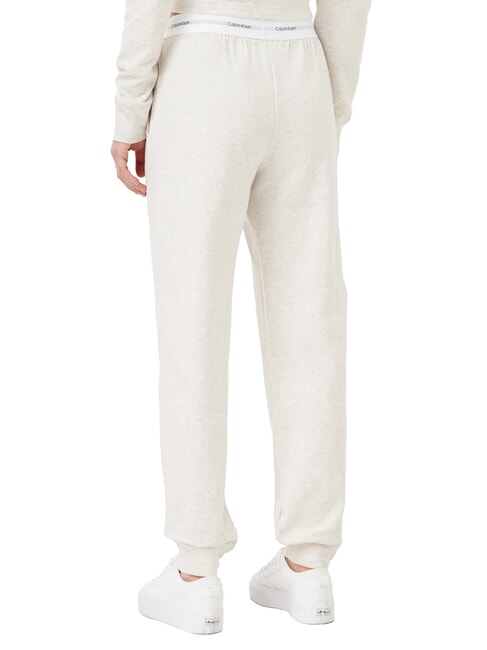 CK Pantaloni da tuta con elastico logato oatmeal heather - Tute sportive Donna