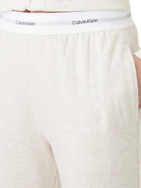 CK Pantaloni da tuta con elastico logato oatmeal heather - Tute sportive Donna