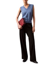 CALVIN KLEIN CK Pantaloni palazzo con pence black - Pantaloni Donna - 4