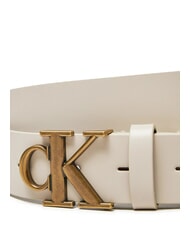 CALVIN KLEIN CK JEANS MONOGRAM  Cintura in pelle birch - Cinture - 3