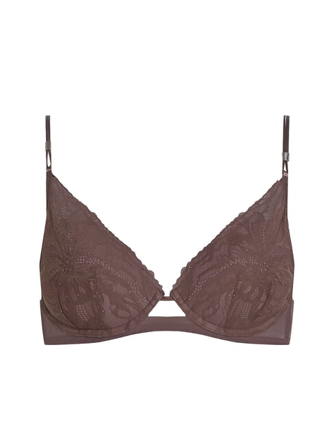 CK Reggiseno in pizzo con ferretto plum truffle - Reggiseni Donna
