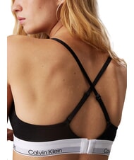 CALVIN KLEIN CK Reggiseno bralette cotone stretch black - Reggiseni Donna - 4