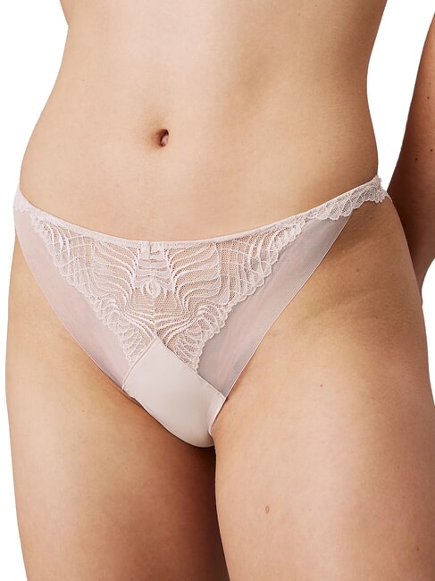 CK Perizoma con inserto in pizzo gray morn - Slip Donna