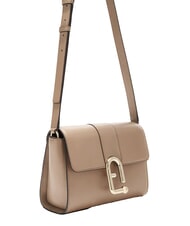 FURLA URBAN Borsa a tracolla piccola in pelle greige - Borse Donna - 3