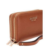 GUESS AMORETTE Portafoglio medio 2 zip around COGNAC - Portafogli Donna - 3