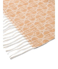 LIUJO MONOGRAM Stola con logo monogram cammello - Sciarpe - 4