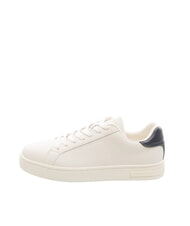 ARMANI EXCHANGE A|X COURTSIDE Sneakers in pelle off white+deep navy - Scarpe Uomo - 3