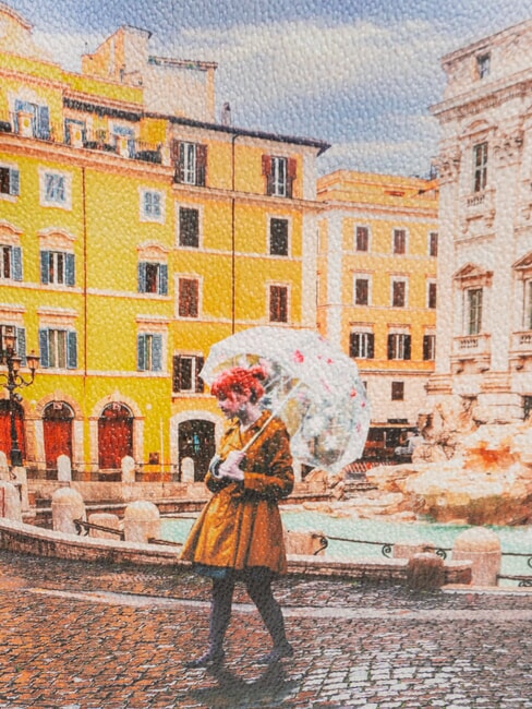 YESBAG Borsa Tote a spalla rainbow rome - Borse Donna