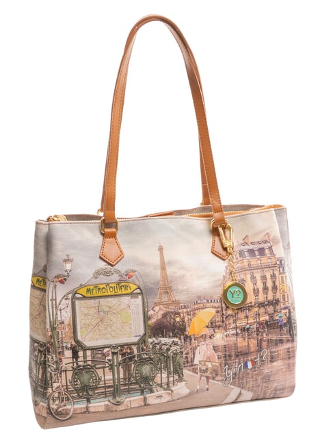 YESBAG Borsa a spalla stampata metro paris - Borse Donna