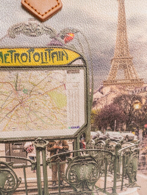 YESBAG Borsa a spalla stampata metro paris - Borse Donna