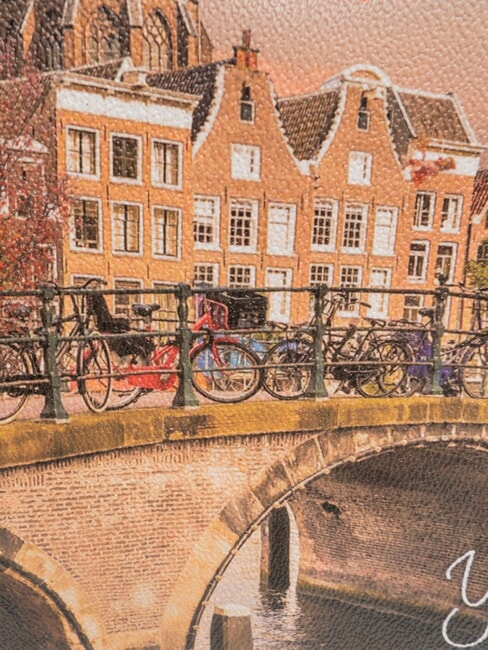 YESBAG Borsa a spalla stampata autumn river - Borse Donna