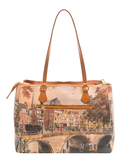 YESBAG Borsa a spalla stampata autumn river - Borse Donna