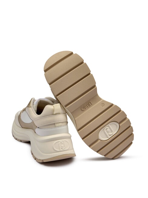 EVA 06 Sneakers chunky in pelle milk/light gold - Scarpe Donna