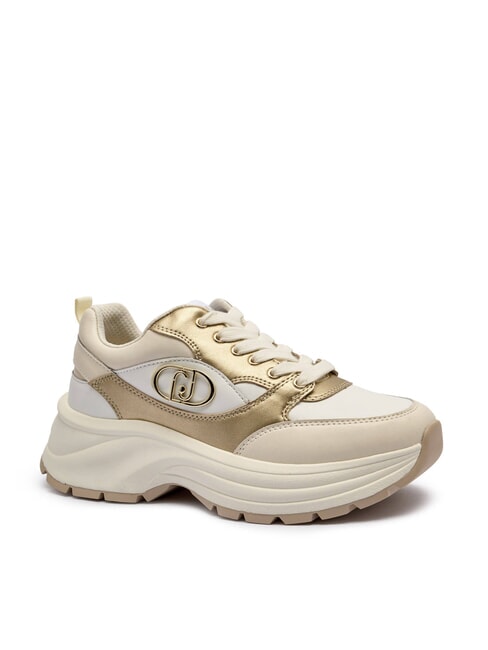 EVA 06 Sneakers chunky in pelle milk/light gold - Scarpe Donna