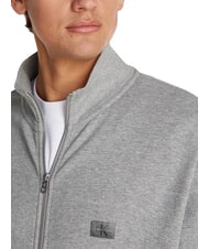 CALVIN KLEIN CK JEANS Felpa a collo alto full zip grey heather - Felpe Uomo - 3