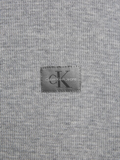 CK JEANS Felpa a collo alto full zip grey heather - Felpe Uomo