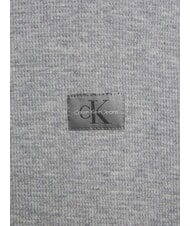 CALVIN KLEIN CK JEANS Felpa a collo alto full zip grey heather - Felpe Uomo - 6