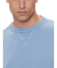 CALVIN KLEIN CK JEANS Felpa a girocollo in cotone faded denim - Felpe Uomo - 4