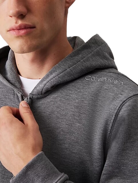 CK PERFORMANCE Felpa full zip con cappuccio medium grey heather - Felpe Uomo