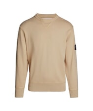 CALVIN KLEIN CK JEANS Felpa a girocollo in cotone pale khaki - Felpe Uomo - 4