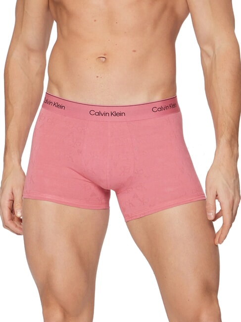 CK Boxer logo cuore all over hearts monogram berry pink - Slip Uomo
