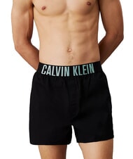 CALVIN KLEIN CK 2 boxer b- white, tickled greeen lgs - Slip Uomo - 2