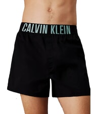 CALVIN KLEIN CK 2 boxer b- white, tickled greeen lgs - Slip Uomo - 3