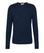CALVIN KLEIN SUPERIOR WOOL Maglione lana scollo tondo calvin navy - Maglie Uomo - 4