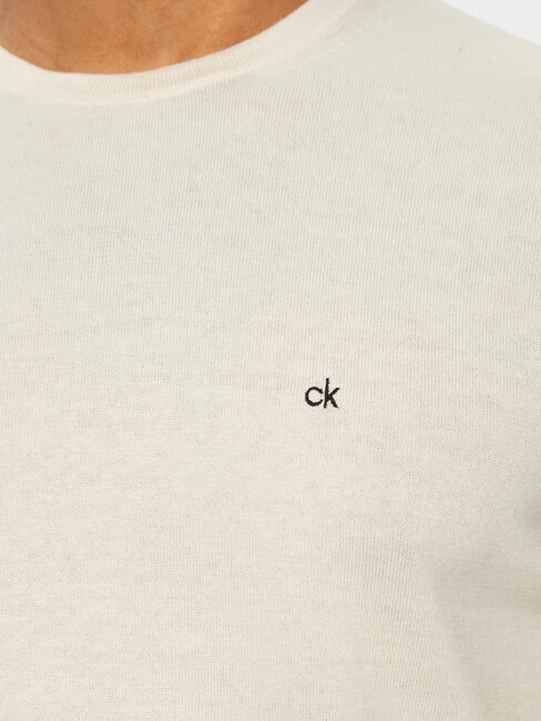 CK Maglione girocollo regular fit vanilla ice - Maglie Uomo