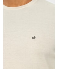 CALVIN KLEIN CK Maglione girocollo regular fit vanilla ice - Maglie Uomo - 3