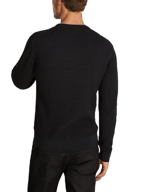 CK Maglione girocollo con intrecci ck black - Maglie Uomo