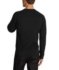 CALVIN KLEIN CK Maglione girocollo con intrecci ck black - Maglie Uomo - 2