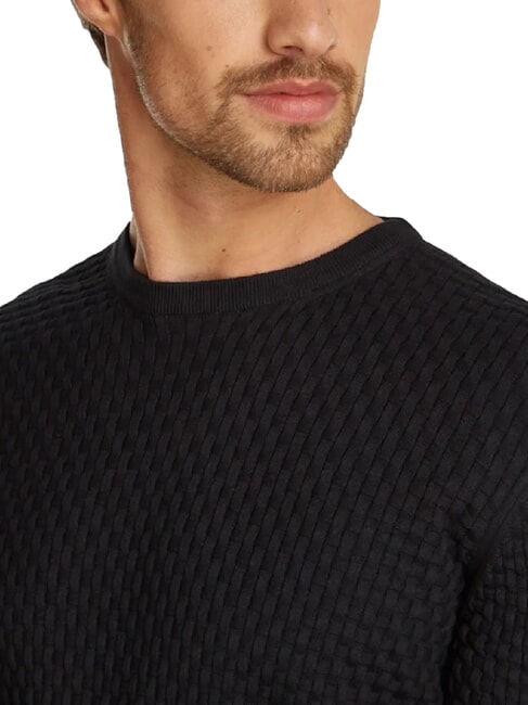 CK Maglione girocollo con intrecci ck black - Maglie Uomo