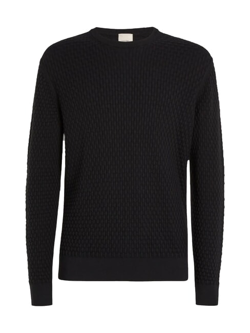 CK Maglione girocollo con intrecci ck black - Maglie Uomo